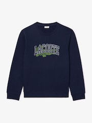 Lacoste Blue Large Croc Logo Sweatshirt - Image 1 of 3