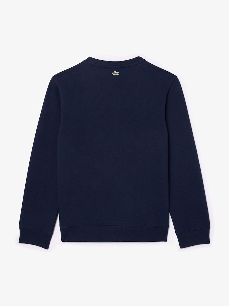 Lacoste Blue Large Croc Logo Sweatshirt - Image 2 of 3