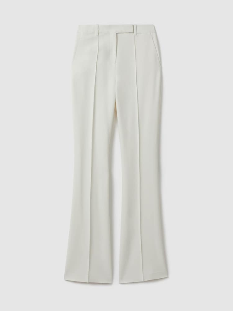 Reiss Ivory Camille Atelier Slim Flared Suit Trousers - Image 2 of 5