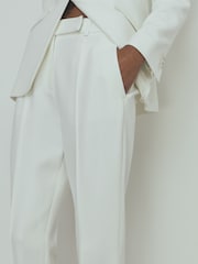 Reiss Ivory Camille Atelier Slim Flared Suit Trousers - Image 3 of 5