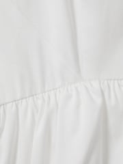 Reiss White Yana Cotton Blend High-Low Midi Dress - Image 6 of 6