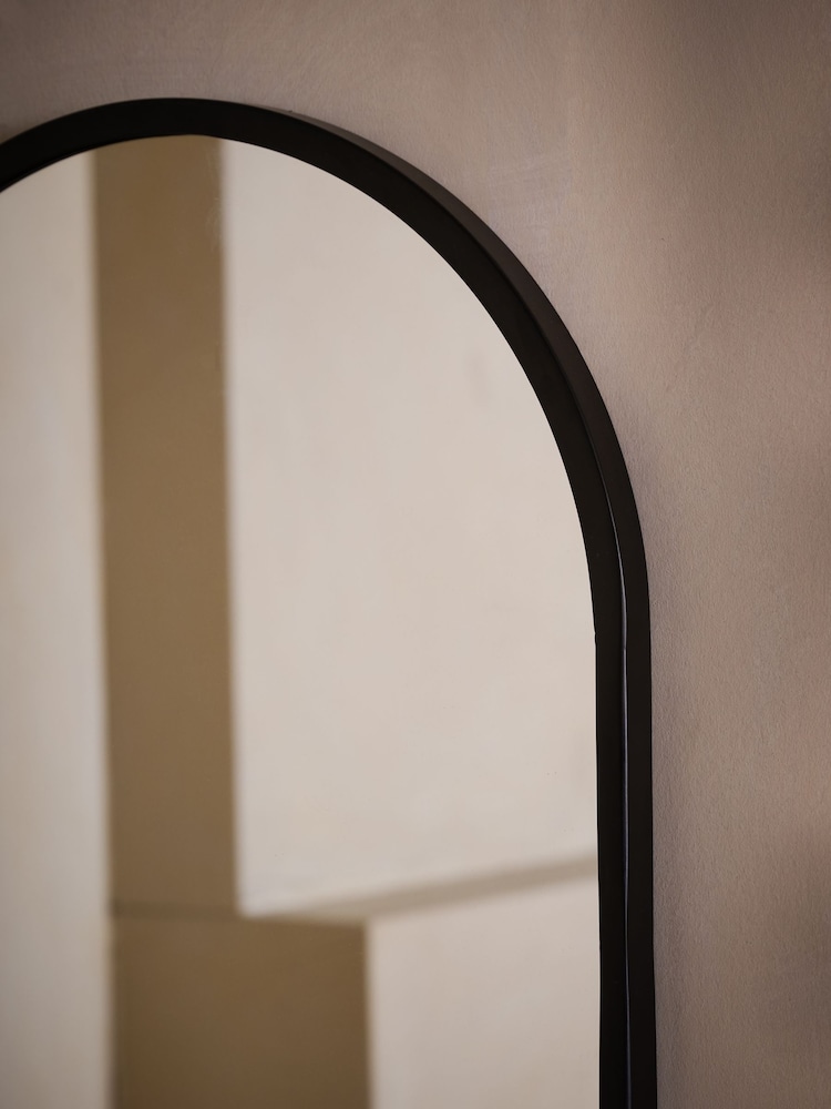 Black Slim Arch Full Length Mirror - Image 2 of 5