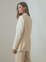 Reiss Blush Penelope Italian Textured Single Breasted Suit Blazer - Image 4 of 7