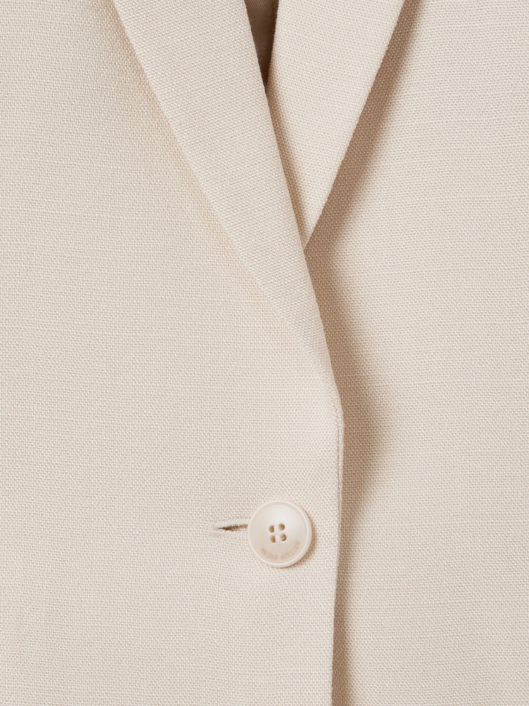 Reiss Blush Penelope Italian Textured Single Breasted Suit Blazer - Image 7 of 7