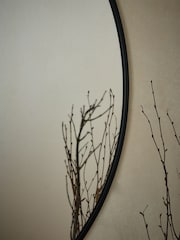 Black Wide Pill Metal Full Length Wall Mirror - Image 3 of 5