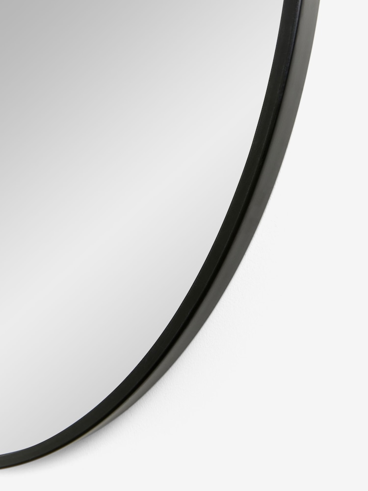 Black Wide Pill Metal Full Length Wall Mirror - Image 5 of 5