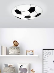 Eglo Junior Football Inspired White Flush Ceiling Light - Image 2 of 5