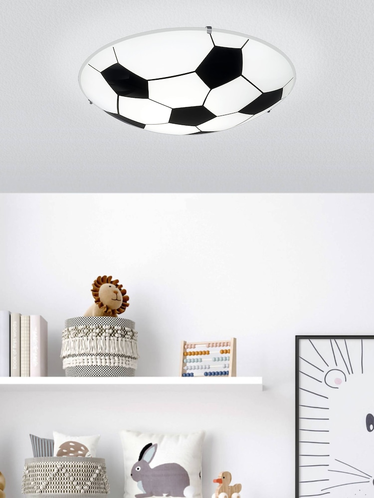 Eglo Junior Football Inspired White Flush Ceiling Light - Image 2 of 5