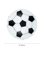 Eglo Junior Football Inspired White Flush Ceiling Light - Image 5 of 5
