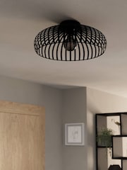 Eglo Black Mogano 3 Wireframe Flush Ceiling Light - Image 2 of 5
