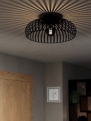 Eglo Black Mogano 3 Wireframe Flush Ceiling Light - Image 3 of 5