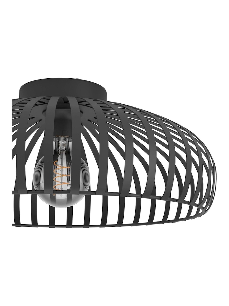 Eglo Black Mogano 3 Wireframe Flush Ceiling Light - Image 6 of 6