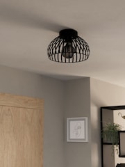 Eglo Black Mogano 3 Wireframe Flush Ceiling Light - Image 2 of 5