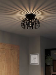 Eglo Black Mogano 3 Wireframe Flush Ceiling Light - Image 3 of 5