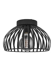 Eglo Black Mogano 3 Wireframe Flush Ceiling Light - Image 4 of 5