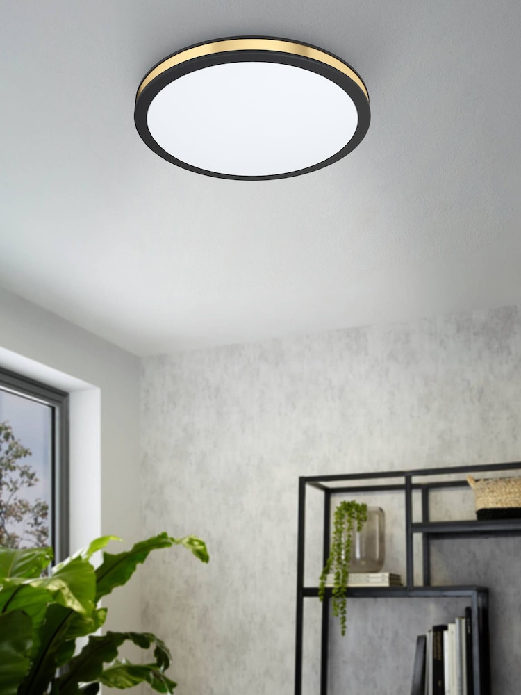 Eglo Black Pescaito LED Flush Round Ceiling Light - Image 2 of 5 Eglo Black Pescaito LED Flush Round Ceiling Light - Image 2 of 5