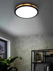 Eglo Black Pescaito LED Flush Round Ceiling Light - Image 3 of 5