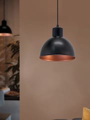 Eglo Black Truro Domed Pendant Ceiling Light - Image 2 of 5