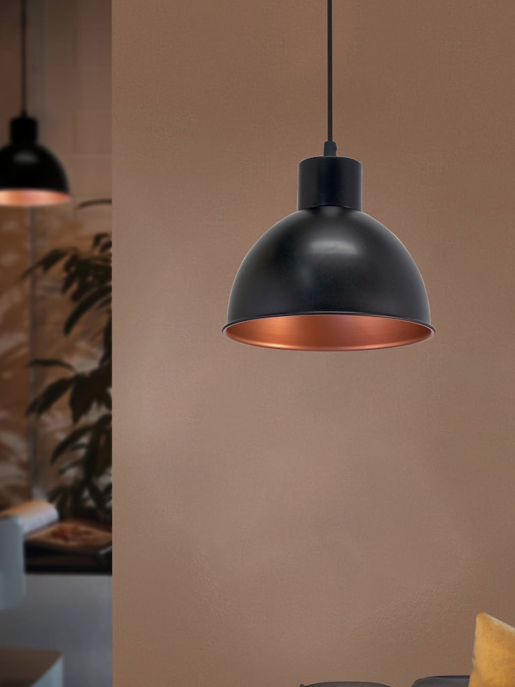 Eglo Black Truro Domed Pendant Ceiling Light - Image 2 of 5