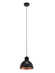 Eglo Black Truro Domed Pendant Ceiling Light - Image 4 of 5
