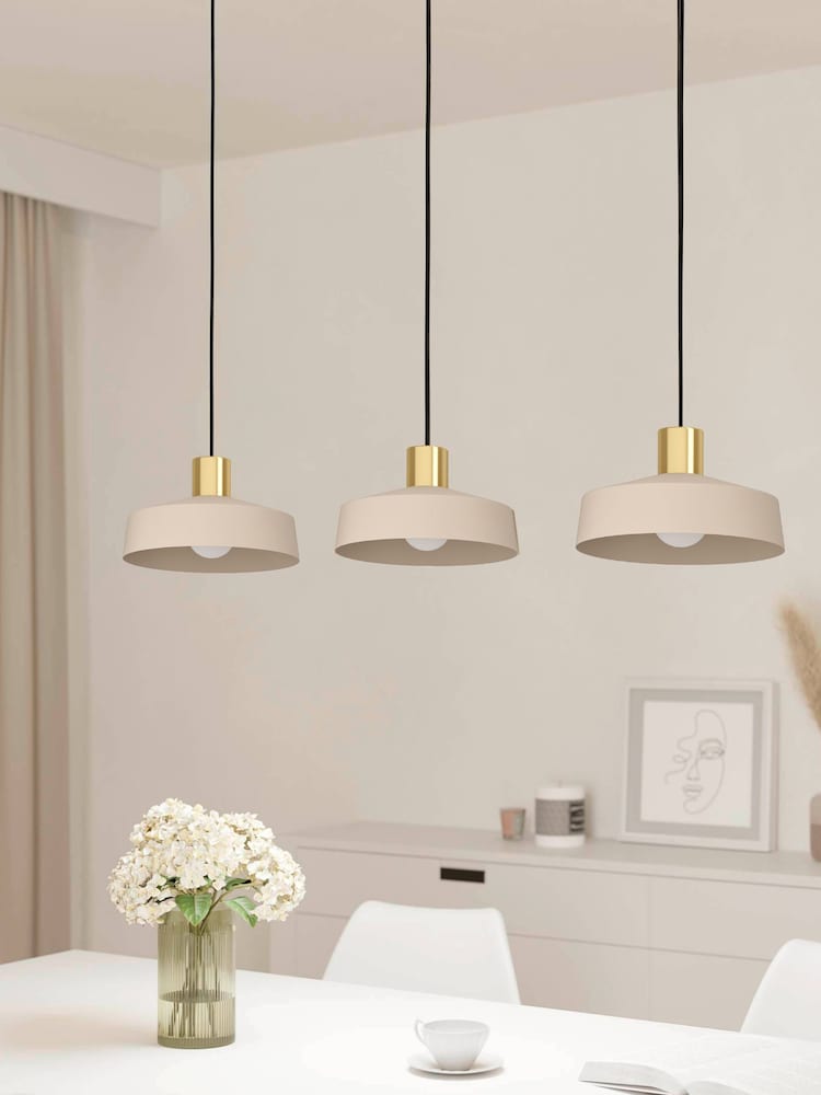 Eglo Brass Valdiola 3 Light Pendant Ceiling Light - Image 2 of 5