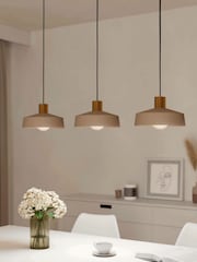 Eglo Brass Valdiola 3 Light Pendant Ceiling Light - Image 3 of 5