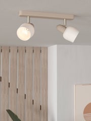 Eglo Silver Corato Sandy Adjustable 2 Light Spotlight - Image 1 of 5