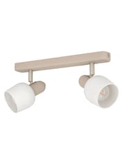 Eglo Silver Corato Sandy Adjustable 2 Light Spotlight - Image 4 of 5