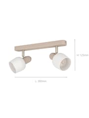 Eglo Silver Corato Sandy Adjustable 2 Light Spotlight - Image 5 of 5