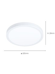 Eglo White Fueva 5 LED Circular Surface Mounted Light - Image 5 of 5