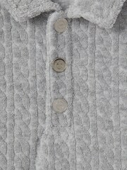 Reiss Soft Grey Iggy Junior Towelling Polo Shirt - Image 4 of 4
