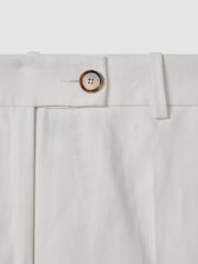 Reiss White Lori Viscose-Linen Wide Leg Suit Trousers - Image 5 of 5