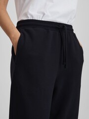 Reiss Navy Cody Cotton Blend Drawstring Joggers - Image 4 of 5