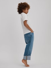 Reiss White Iggy 3-9 yrs Towelling Polo Shirt - Image 3 of 4