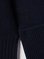 Reiss Navy Laura Wool-Cashmere Casual Fit Jumper - Image 5 of 5