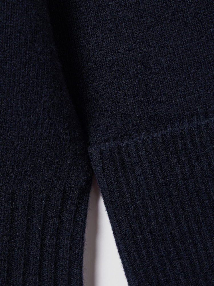 Reiss Navy Laura Wool-Cashmere Casual Fit Jumper - Image 5 of 5