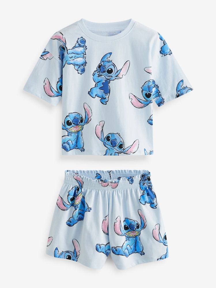 Azul - Lilo And Stitch License Short Pyjamas (2-16yrs) - Imagen 1 de 3