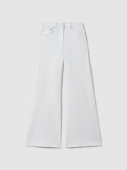 Reiss White Maize Flared Side Seam Jeans - Image 2 of 5