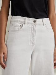Reiss White Maize Flared Side Seam Jeans - Image 4 of 5