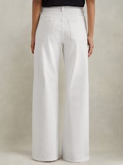 Reiss White Maize Flared Side Seam Jeans - Image 5 of 5