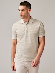 Blanc et doré - Manches courtes Imprimé Polos - Image 2 de 7