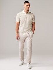 Blanc et doré - Manches courtes Imprimé Polos - Image 3 de 7