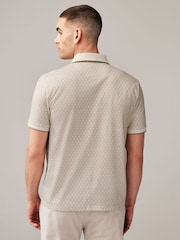 Blanc et doré - Manches courtes Imprimé Polos - Image 4 de 7
