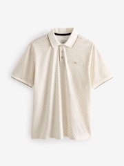 Blanc et doré - Manches courtes Imprimé Polos - Image 5 de 7