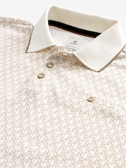 Blanc et doré - Manches courtes Imprimé Polos - Image 7 de 7