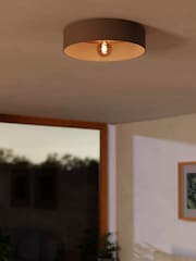 Eglo Natural Duaia Metal Flush Ceiling Light with Interchangeable Element - Image 3 of 5