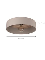 Eglo Natural Duaia Metal Flush Ceiling Light with Interchangeable Element - Image 5 of 5