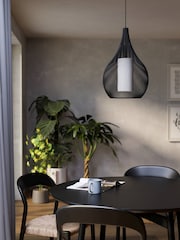 Eglo Black Razoni 1 Wire Teardrop Single Pendant Ceiling Light - Image 2 of 5
