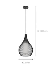 Eglo Black Razoni 1 Wire Teardrop Single Pendant Ceiling Light - Image 5 of 5