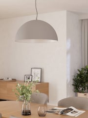 Eglo Black Gaetano 1 Large Steel Dome Pendant Ceiling Light - Image 2 of 5